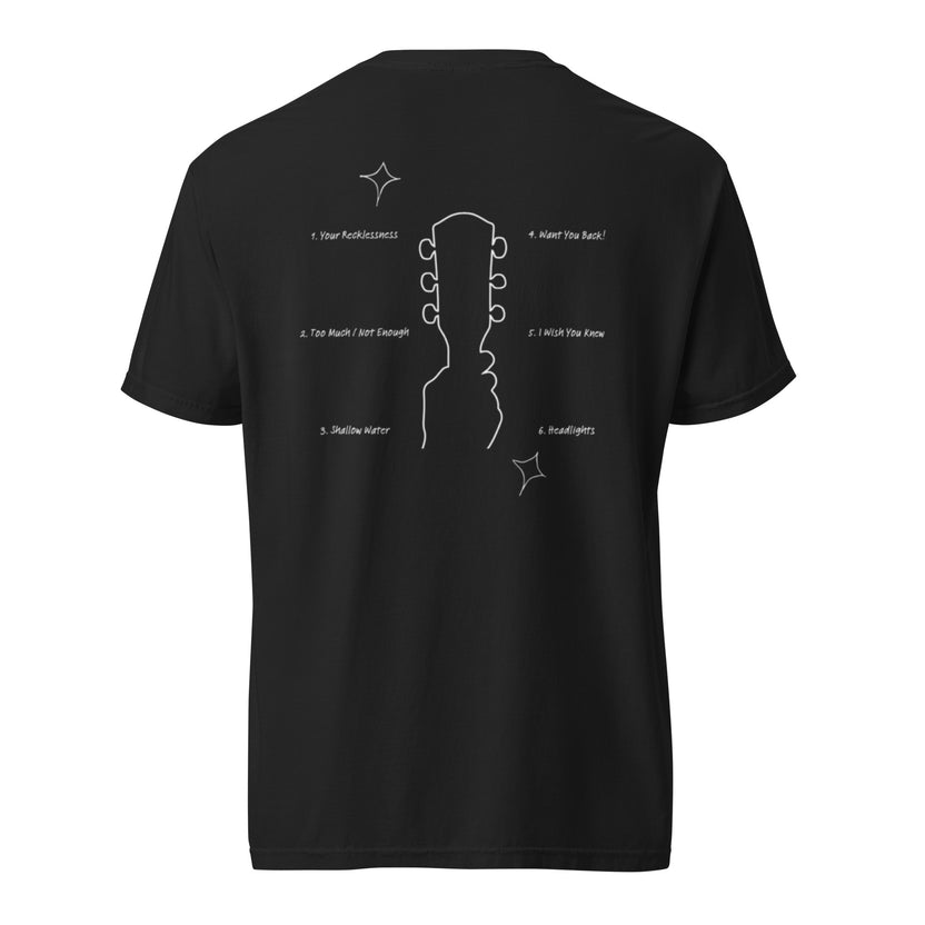 Too Much / Not Enough Track List T-Shirt — Keegan Allison